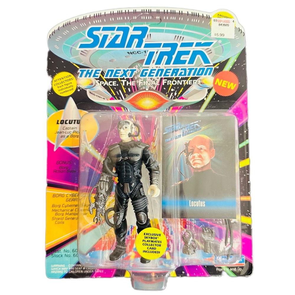 Star Trek The Next Generation LOCUTUS Jean-Luc Picard as Borg 1993 Playmates NEW